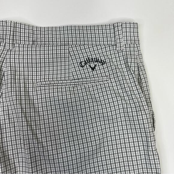Callaway Men's Check Pattern Golf shorts gray white - 36 - Picture 8 of 10